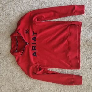 Ariat Ladies Red Branded Quarterzip